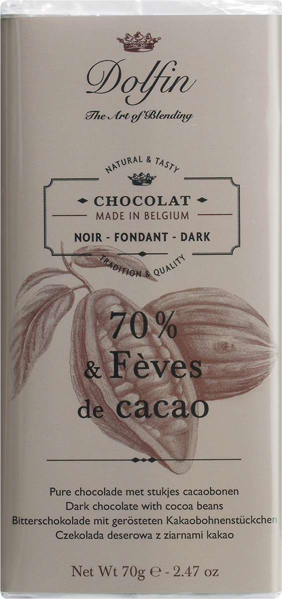7703920 - Dolfin Zartbitterschokolade mit Kakaosplittern
