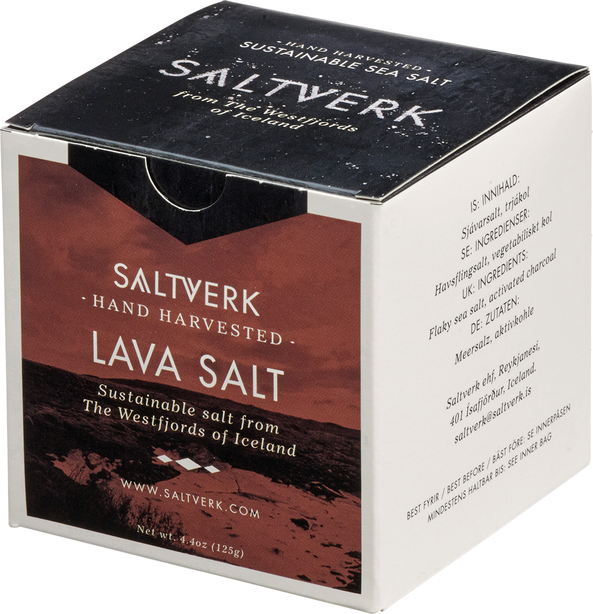 7352320 Lava Salt - Meersalzflocken mit Aktivkohle gefärbt